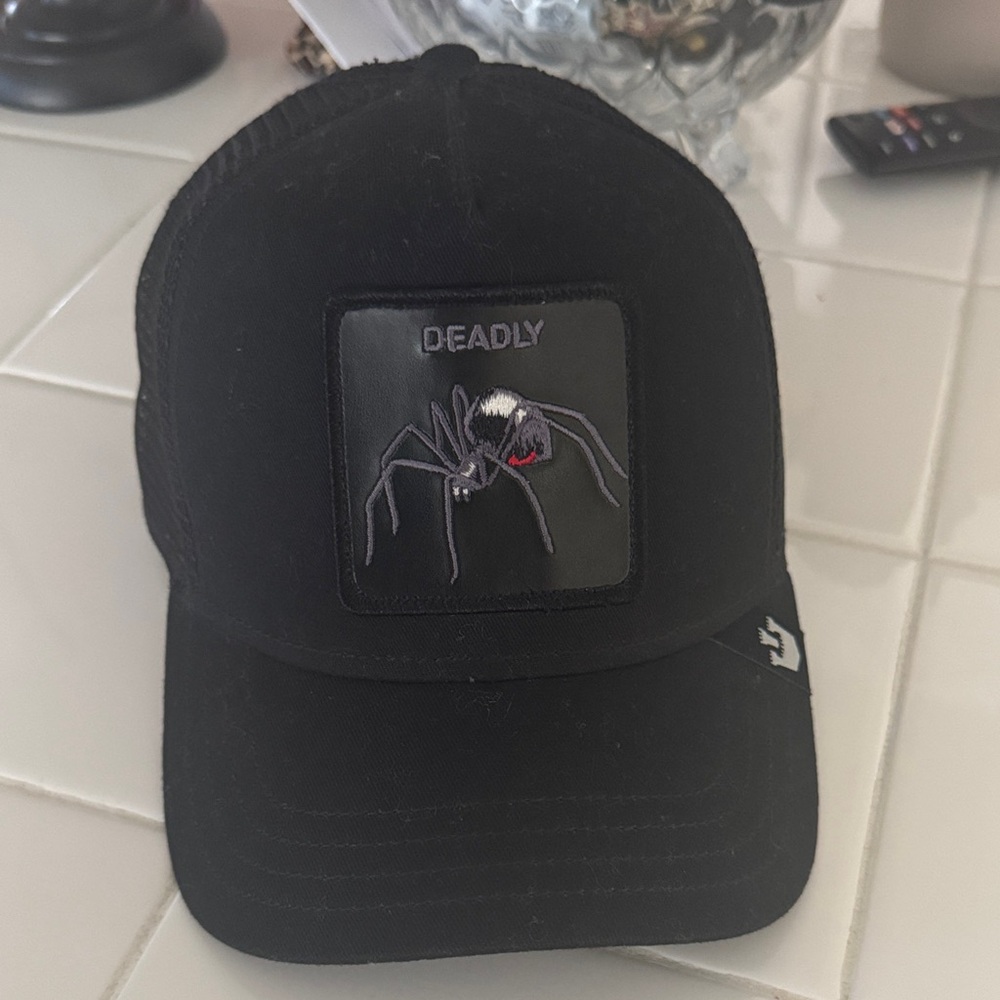 Deadly Spider Black Trucker Hat